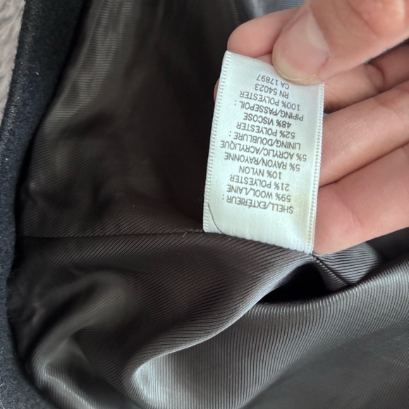Women’s Banana Republic Double breasted Pea Coat Wool Blend Size XL - Picture 10 of 11